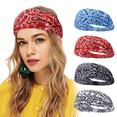 thumbnail image 5 of Diademas anchas para mujer, bandas para la cabeza estilo bohemio, diademas para hacer ejercicio, diademas elásticas antideslizantes, 5 of 5