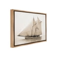 thumbnail image 4 of Stupell Industries Vintage Sailing Yacht Transportation Photography Brown Floater Framed Canvas Art Print Wall Art, 21 x 17, 4 of 10