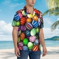 thumbnail image 5 of Disketp Hawaiian Shirts For Men,Easter Eggs2 Print Mens Casual Short Sleeve Button Down Shirts Beach Shirt, 5 of 8