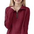 thumbnail image 5 of Mercatoo Half Zip Up Sweatshirts for Teen Girls Cable Knit Trendy 𝐏reppy Sweaters Pockets Long Sleeve Mock Neck Hoodies, 5 of 8
