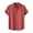 Watermelon Red, variant on BADHUB Men's Button Down Shirt Casual Short Sleeve Lightweight Shirt Solid Cotton Dress Shirt Summer Cuban Wedding Tops Holiday Deals