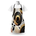 thumbnail image 2 of Modern Apron, Mid Century Art Leafy Lines and Concentric Rounds of Jumble Space Harmony, Unisex Kitchen Bib with Adjustable Neck for Cooking Gardening, Adult Size, Pale Coffee Dark Grey, by Ambesonne, 2 of 3