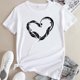 thumbnail image 4 of Camiseta de manga corta con cuello redondo y estampado de amor informal para mujer OAVQHLG3B Store lin121212, 4 of 4