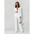 thumbnail image 4 of Women'S Two Piece Suits - Business Blazer Pants Suit Set, Professional Work Outfit for Office White XXXL, 4 of 9