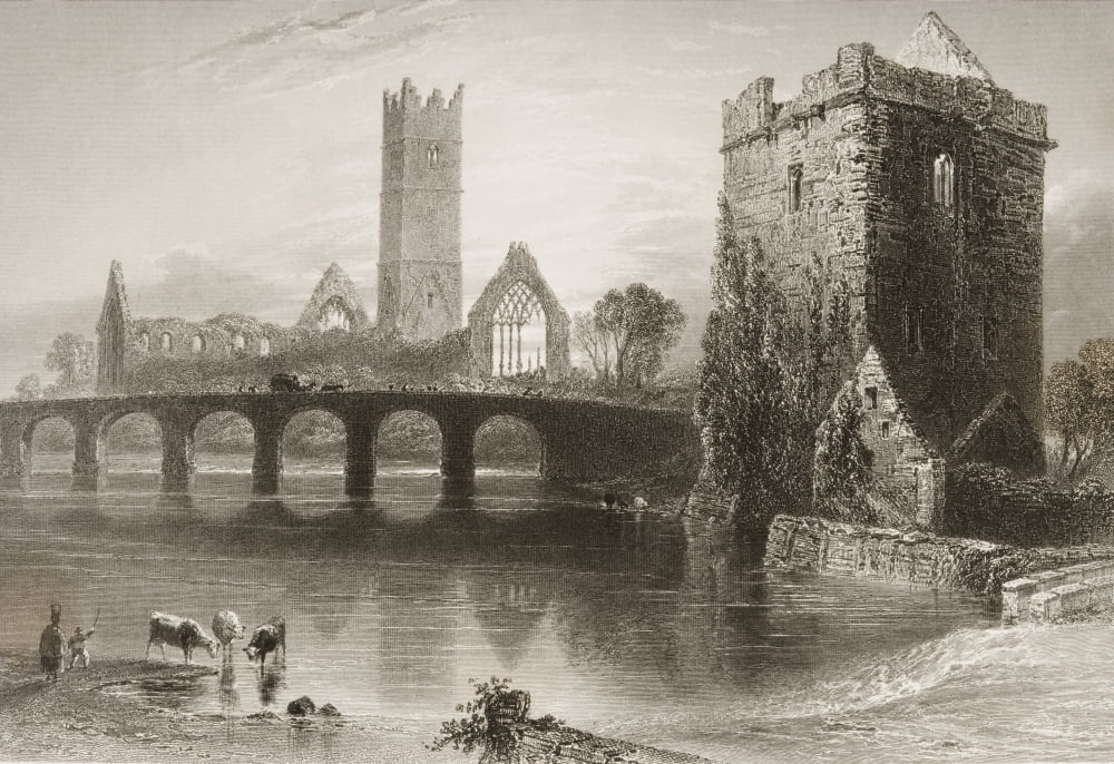 Abbey Of Clare Galway Ireland Drawn By WHBartlett Engraved By J Cousen From The Scenery And Antiquities Of Ireland By NPWillis And JStirling CoyneIllustrated From Drawings By WHBartlett Published Lon