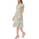 thumbnail image 4 of Vestido Midi de Verano para Mujeres INSPIRE CHIC con Cuello Cuadrado y Mangas Cortas, Vestido Boho Floral en Verde, 4 of 5