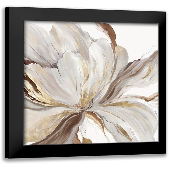 Jensen, Asia 12x12 Black Modern Framed Museum Art Print Titled - Butterfly Flower II