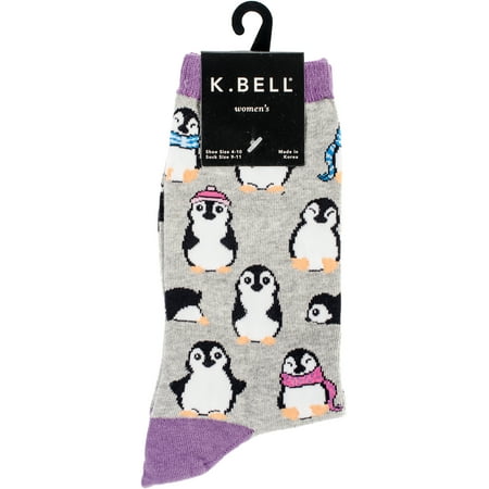 Novelty Crew Socks - Chilly Penguins