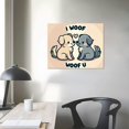thumbnail image 4 of Orinice Cute Dogs Love Fine Art Aesthetic Poster & Print Wall Painting for Home Decor 20x16in, 4 of 6