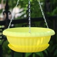 thumbnail image 3 of 11 inch Self-Watering Hanging Planters, Garden Flower Plant Pot Container, Hanging Basket Planter with Drainer and Chain for Indoor Outdoor Use, 3 of 9