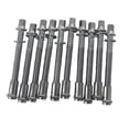thumbnail image 1 of 10 varillas de tensión para tambor, tornillos Tom Lug, herrajes de metal, tornillo apretado para tambor con tuercas para instrumentos musicales de 6x50mm, 1 of 8