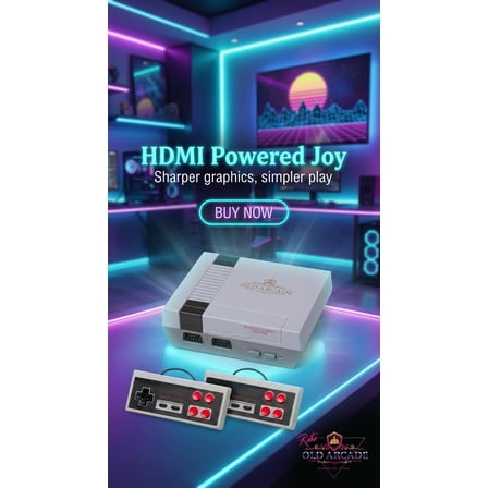 Retro Classic Game system HDMI Connection  two four button controllers
