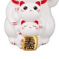thumbnail image 5 of NFTIGB 4.5-inch Solar Powered Smiling Fortune Cat Ornament Automatic Hand Waving Lucky Figurine for Car Dashboard Desk White, 5 of 9