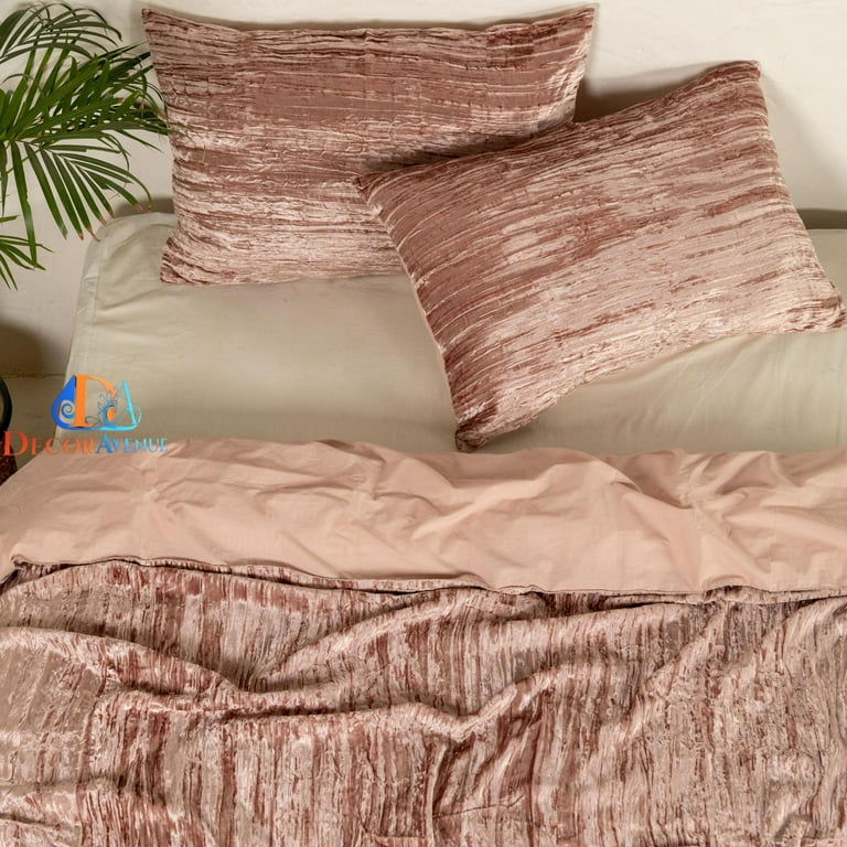 Rose gold bed throw sale
