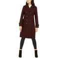 thumbnail image 3 of Kenneth Cole New York 17LMW279 Womens Double-Breasted Contrast-Piping Peacoat - Black - XXL, 3 of 8