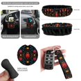 thumbnail image 6 of Jeiento Ladybug Car Seat Covers Full Set of 15 Keychains, Flower Rear View Mirror Cover, Cup Coasters, Car Trash Can, Air Vent Storage Holder, Seat Belt Shoulder Pads, Steering Wheel Cover, Black, 6 of 7