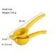 thumbnail image 5 of Exprimidor de frutas, prensa de lima de metal, herramienta de cocina exprimidor manual profesional, exprimidor manual de cítricos y limón (amarillo-pequeño), 5 of 5