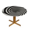 thumbnail image 3 of Orinice Spiral Design Round Table Cover Stain Resistant Washable Indoor Outdoor Tablecloth Kitchen Dining Wedding Parties Waterproof Fabric 100% Polyester 54-58, 3 of 8