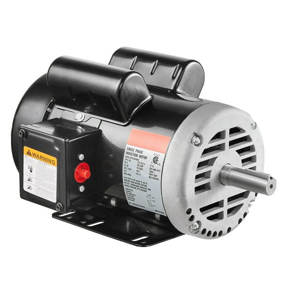 KFFKFF 5HP Motor for Air Compressor, Electric Motor with 230V 25Amps, Operates at 3450RPM 56Hz Frame, Features 7/8" Keyed Shaft, Shaft Length of 2.25", Suitable for Air Compressors, Supports CW