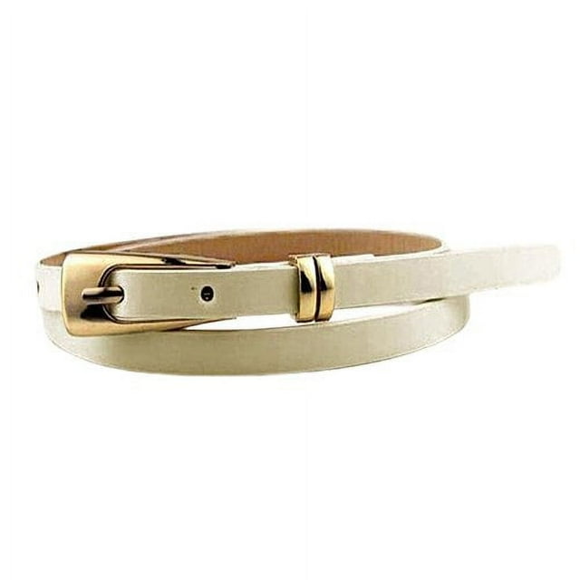 Ceinture Fine pour Femmes en Similicuir Couleur Bonbon avec Boucle, Ceinture Mince, Ceinture à Ceinture