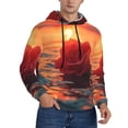thumbnail image 2 of Haiem Romantic Roses Sunset Ocean Patterned Men's Hoodie with Kangaroo Pocket - Ideal Pullover Sweatshirt for Daily Wear, Travel, and Home-XX-Large, 2 of 7