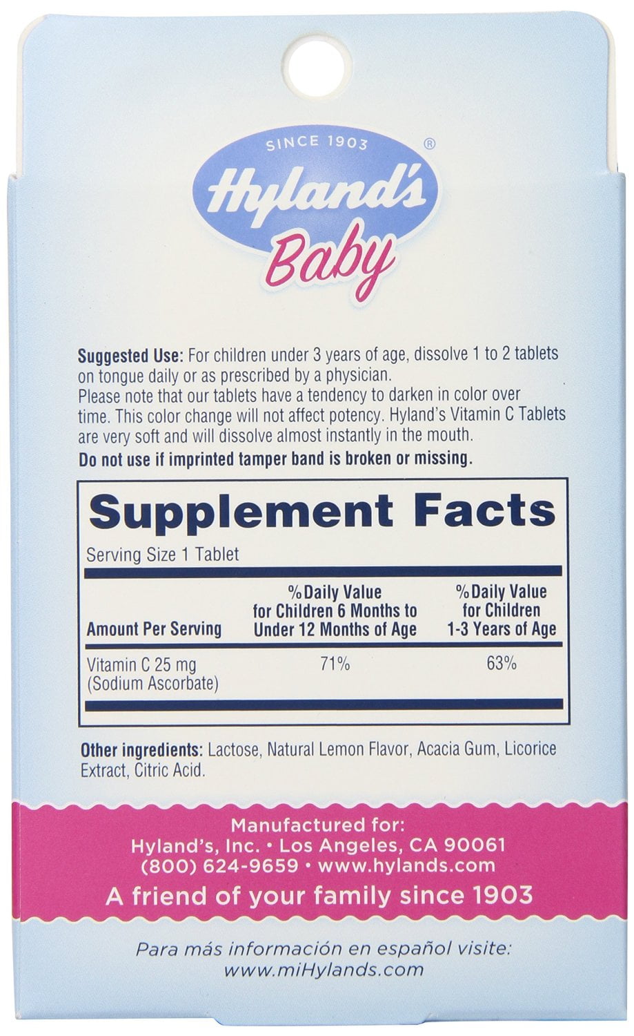 hyland's baby en espanol