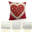 thumbnail image 4 of RUIYC Valentine's Day Throw Pillow Covers Red Heart Striped &amp; Kisses Decorative Pillowcases for Home Sofa Couch Cushion Decoration, 4 of 5