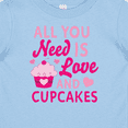 thumbnail image 4 of Inktastic Valentines Day All you Need is Love and Cupcakes Boys or Girls Baby T-Shirt, 4 of 5