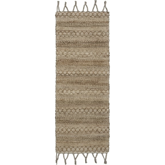 3â€™ x 4â€™ Tan Bohemian Tasseled Area Rug