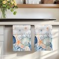 thumbnail image 7 of Navy Blue Coastal Kitchen Towels Set of 3, Shell Starfish Coral Nautical Wooden Ocean Absorbent Dish Towels for Kitchen, Microfiber Hand Towel, Quick Drying Tea Towel for Cleaning Dishcloths, 7 of 7