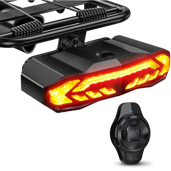 Ouspow Bike Turn Signal Taillight Alarm Lock Wireless Bicycle Lock