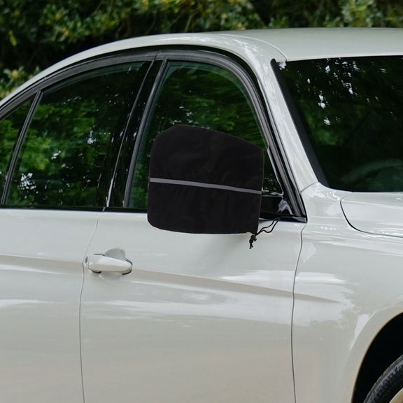 HOOWIFFY 2-Pack Black Oxford Cloth Car Side Mirror Covers Exterior Accessories