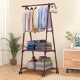 thumbnail image 1 of RKSTN Corner Organizer Floor-Standing Coat Rack with Shelves Multi-Functional Storage for Bedroom and Living Room, 1 of 8
