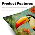 thumbnail image 2 of Toucan Pillow Covers Set of 2 with Unique Patterns for Bed, Chair, and Throw Pillows - Available in 16x16, 18x18, and 20x20 Inchesfor Various Occasions, 2 of 6