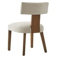 thumbnail image 5 of Side Dining Chair, Set of 2, Ivory White, Fabric, Kitchen Cafe Bistro Hospitality Restaurant, Modern Contemporary HB36866, 5 of 11