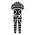 thumbnail image 5 of Azrian Men's Summer New Fashion Casual 2 Pieces Sets Men's Casual Button Cardigan Printed Short Sleeve Tops Long Pants Turn Down Collar Suit, 5 of 6