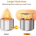 thumbnail image 3 of Heat Deflector for Solo Stove Bonfire, 19.5" Solo Stove Bonfire Accessories, 304 Stainless Steel Fire Pit Heat Deflector with Carrying Handle & 3 Legs, Heat Diffuser for Outdoor Indoor Fire Pits, 3 of 8