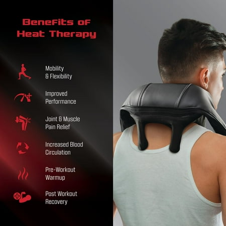 FitRx Shiatsu Pro Shiatsu Back and Neck Massager, Cordless Heated Neck and Shoulder Massager