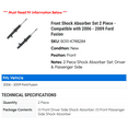 thumbnail image 2 of Front Shock Absorber Set 2 Piece - Compatible with 2006 - 2009 Ford Fusion 2007 2008, 2 of 2