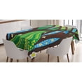 thumbnail image 1 of Enchanted Forest Tablecloth, Abstract Woods with Footpath Going in Depth and Flowers Growing Everywhere, Rectangular Table Cover for Dining Room Kitchen, 52 X 70 Inches, Multicolor, by Ambesonne, 1 of 3