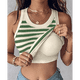 thumbnail image 5 of Camisetas Deportivas A Rayas para Mujer con Sujetador Incorporado para Entrenamiento Físico y Running. Rayas XXL, 5 of 7