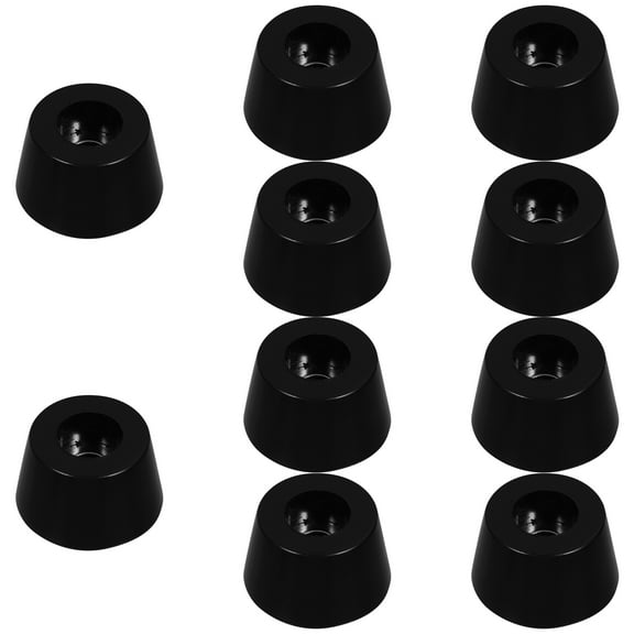 LEXSOMEO 10pcs Rubber Feet Pads with Screw Holes, Non-Slip and Anti-Vibration Conical Furniture Leg Protectors for Washing Machine Dryer and Appliances