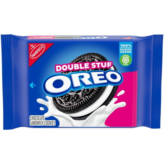 OREO Double Stuf Chocolate Sandwich Cookies, 15.35 oz