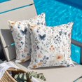 thumbnail image 5 of Watercolor Wildflowers Pillow Covers 18x18 Inch, Spring Pastoral Botanical Flowers Linen Pillowcase with Invisible Zipper, Decorative Throw Pillow Covers Cushion Case for Couch Sofa Bed Living Room, 5 of 9