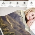 thumbnail image 3 of Fenyluxe Mountains Throw Blanket for Couch Sofa Bed All Seasons Excellent Hand Feel Flannel Blanket 60x80in, 3 of 6