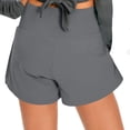 thumbnail image 6 of Kmdttou Flexible Training Shorts Solid Color 2-in-1 Shorts Sports Fitness Yoga Running Shorts Clothing on Clearance,Dark Gray 2XL, 6 of 8