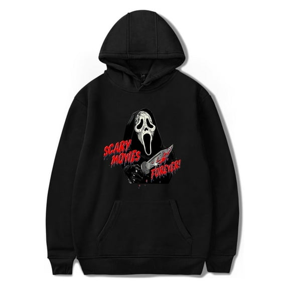 Scream Ghostface Horror Movie Merch Unisex Long Sleeve Hoodie - Halloween