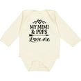 thumbnail image 3 of Inktastic Mimi and Pops Love Me Girls Long Sleeve Baby Bodysuit, 3 of 5