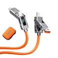 thumbnail image 2 of WEIFEI-USB C to C Cable 5ft Chubby Silicone 4 in 1 USB C Charging Cable with LED Display and EVA Case Type C Fast Charging Cord & Data Sync,for Phone17 16 15 14 13 12Mac,Galaxy S25 S24 S23 S22, 2 of 4
