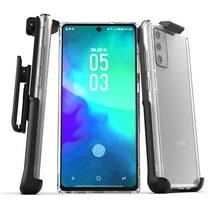 Encased Galaxy Note 20 Belt Clip Case (2020) Slim Clear Back Cover with Holster for Samsung Note 20